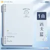 Caderno de folhas soltas removível A5 azul degradê, confortável de segurar, caderno B5, bloco de notas de folhas soltas espesso para estudantes, atacado