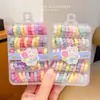 Anel de Toalha Infantil Cor de Doce Corda de Cabelo Bola para Meninas Elástico de Borracha de Alta Elasticidade Corda de Cabelo para Rabo de Cavalo Alto de Meninas Personalização