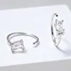 Super Brillante Circonita Lujo Ligero Moda Rectangular Ear Cuff para Mujer Temperamento Personalidad Simple Cobre Puro Chapado en Oro de 18K Clip para Hélice de Oreja