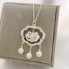 Colgante de Cerradura de Longevidad de Plata Pura 999 Regalo de Cumpleaños para Bebé en su Primer Mes Estilo Chino Retro Collar de Cerradura de Plata de las Cien Bendiciones para Mujer