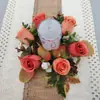 Velas de Folha de Bordo Rosa de Duas Cores, Guirlanda de Flores Artificiais, Atmosfera Romântica, Casamento, Decoração de Casa, Mesa de Natal, Enfeites de Quarto