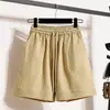 Shorts de Mezclilla de Algodón Lavado para Mujer 2026 Verano Nuevos de Cintura Alta Casuales Hasta la Rodilla Tallas Grandes Cómodos Versátiles Pantalones de Longitud Media