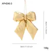 Lazo Navideño Dorado Transfronterizo Brillantemente Destellante de Lujo Colgante para Árbol de Navidad Adorno Decoración Arreglo Accesorios
