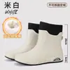 Tênis brancos clássicos para exportação, sapatos de borracha masculinos, galochas de chuva da moda para uso externo, sapatos de borracha unissex estilo esportivo para uso externo, sapatos para pesca e vadeio