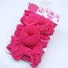 Nueva Diadema Infantil para Niñas Bebé Lazo de Nylon Donut Set de Tres Piezas Accesorios Elásticos para el Cabello Estilo Princesa