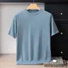 Camiseta de Punto para Hombre de Manga Corta, Cuello Redondo, Color Sólido, 100% Cachemir, Informal, Manga Media, Nuevo Estilo Otoño e Invierno 2025, Cómoda y Versátil