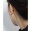 0155 Estilo Coreano Ins Design de Nicho Minimalista Versátil Geométrico Quadrado Microincrustado Zircônia Argola de Orelha em Prata de Lei S925 para Mulheres