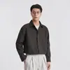 También Parada Otoño 2026 Camisa de Hombre Ligeramente Madura Resistente a las Arrugas Caída Camisa de Manga Larga Chaqueta Cardigan Italiana Camisa