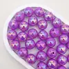Cuentas pintadas a mano de 16 mm cuentas inferiores cuentas de concha coloridas agujero recto cuentas sueltas accesorios para pulsera diy chapado acrílico productos de alta calidad