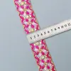 4cm Nuevo Estilo Étnico Bordado con Lentejuelas Encaje Adorno Encaje Vintage Malla Base Hilo Dorado Accesorios para Ropa