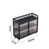 Aparador de Lujo Ligero, Gabinete Moderno Minimalista de Hierro y Vidrio, Barra de Cocina, Estante de Almacenamiento para Apartamentos Pequeños y Medianos