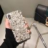Funda para Teléfono iPhone12345 con Diamantes Completos y Pedrería de Camelia Apple 16 Funda Todo Incluido Borde Suave XSmax
