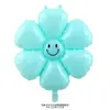 Versión Coreana de Globo de Película de Aluminio de Margarita Cara Sonriente Blanca Globo de Papel de Aluminio de Crisantemo Accesorios para Fotos de Cumpleaños Globo de Plumeria