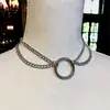 Comercio Exterior Transfronterizo Amazon Collar Clavícula Doble Capa Anillo Tórico Alternativo Estilo Punk Gótico Joyería Fabricante