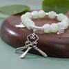 Nuevo Pulsera de Cuentas Estilo Chino Agrietadas por el Hielo con Bendiciones Celestiales, Alto Valor Estético, Diseño de Anillo Giratorio, Pulsera de Lujo Ligero para Pareja Estudiante Venta al por Mayor
