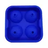 Molde de Silicona Benhaida de 4 Cavidades para Bolas de Hielo Película de Hielo Redonda Creativa Caja de Hielo Bandeja de Hielo de Silicona Hielo para Whisky
