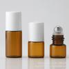 Frasco de vidrio marrón con cuentas rodantes (3 ml, 2 ml, para perfume y 1 ml) Frasco de muestra de esencia (1 ml) Frascos cosméticos marrones