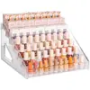 Caixa de Armazenamento de Esmalte Acrílico Transparente Exibidor de Esmalte Multicamadas Grande Capacidade Rack de Armazenamento de Cosméticos Atacado