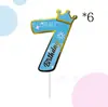 Números Calientes de Venta Transfronteriza 0-9 Adornos para Pastel de Cumpleaños para la Fiesta de Cumpleaños de Niños Decoración de Mesa de Postres