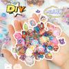 Mini Folhas Acrílicas de Desenho Animado, Folhas Acrílicas de Formato Criativo, Manual de Joias DIY Feito à Mão, Folhas Decorativas Interessantes