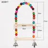 Juguete para loro Escalera Columpio Juguete para loro Pájaro Soporte Suministros para pájaros Anillo de percha Juguete para morder Suministros para mascotas