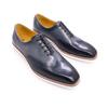 Zapatos de cuero para hombre, zapatos casuales de negocios de cuero genuino, zapatos de hombre hechos a mano de moda a juego con colores, zapatos planos con cordones que combinan con todo. Transfronterizo.