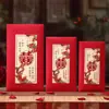 Envelopes de presente de casamento vermelhos em tamanhos grande, médio e pequeno, envelopes vermelhos especiais de casamento com o caractere "feliz" para lembrancinhas e contribuições de casamento