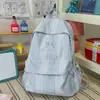 Mochila xadrez simples estilo coreano para mulheres, adequada para estudantes do ensino fundamental II, médio e universitários, grande capacidade, estilosa, leve, mochila casual