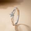 Anillo de pareja de rosas de trigo S999 de plata pura, elegante anillo de moda que combina con todo, anillo de plata esterlina, diseño abierto, regalo
