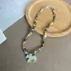 Swa*I*L Swa Hill Collar de Cuentas de Cebra Diseño Original Retro Nicho Cadena para Clavícula de Vacaciones