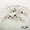 Decoraciones Brillantes para Uñas con Acabado, con Pedrería de Cristal de Alta Calidad con Forma de Huevo de Paloma, Pedrería con Forma de Azúcar Hielo y Pequeños Accesorios para Uñas Portátiles