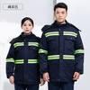 Ropa acolchada de algodón para el saneamiento de invierno, ropa acolchada de algodón abrigada y gruesa, limpieza de la Administración de Garden Road, limpiador de tiras reflectantes, ropa de trabajo desmontable