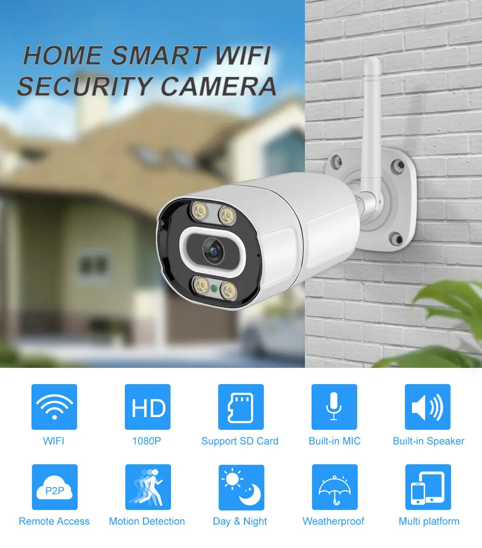 雄迈2MP-5MP双向语音对讲有线无线户外P2P云储存WIF