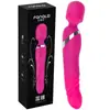 Vibrador de masaje recargable para mujer masturbación doble cabeza vibración telescópico adulto juguetes sexuales salida de fábrica
