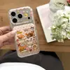 Capa de Celular Rilakkuma Sonolento com Estampa de Bolinhas Polaroid para iPhone 18 Pro Max, Modelo Novo Fofo para Apple 17/16