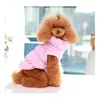 Chaleco de algodón para mascotas de color macarrón, chaleco de tracción para exteriores de otoño e invierno para perros, abrigo de algodón impermeable universal para mascotas