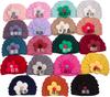 Gorro de Punto Floral Cálido para Bebé Estilo Nuevo de Invierno Europeo y Americano, Gorro de Lana Lindo Multicolor para Niños, Gorro para Niñas