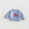 Moletom com Capuz Redondo de Animal de Desenho Animado Unissex para Bebê, Estilo Novo Primavera e Outono, Solto, Estilo Coreano, Manga Longa, Roupa Infantil