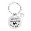 Llavero de acero inoxidable con grabado de tarjeta de identificación para perros, disponible en Europa y América, para amantes de los perros y personas que los han perdido. Llavero de acero de titanio con grabado de mascota.