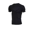 Armadura Anticolisión de Rugby Deportiva Malla de Abeja Fitness Anticolisión Manga Corta Ropa para Baloncesto Fútbol Portero Entrenamiento Ajustado