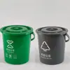 Cubo Redondo con Asa, Cubo Separador Espesado para Dormitorio Estudiantil, Cubo de Almacenamiento de Gran Capacidad, Cubo de Almacenamiento de Plástico para Residuos de Cocina del Hogar
