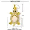Venta Caliente Aceite Gotero de Dopamina Corazón Estrella Colgante de Collar de Cobre Zirconia DIY Pulsera de Tortuga Femenina Accesorios de Joyería