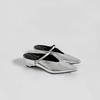 Zapatillas de Media Altura Elevadora Estilo Francés para Mujer Zapatos de Charol Puntiagudos de una Sola Capa Sandalias Slip-on Versátiles con Hebilla