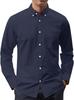 Camisa Oxford de manga larga para hombre, informal, de color liso, de primavera y otoño, de comercio exterior transfronterizo, disponible en tallas grandes.