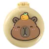 Peine de Cojín de Aire de Conejillo de Indias Lindo de Dibujos Animados Espejo Mini Integrado Peine de Belleza Plegable para Niña Peine de Masaje Plegable para Viaje