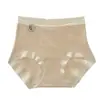 Ropa Interior Antibacteriana de Algodón de Color Natural 10A para Mujer de Algodón Puro Talla Grande Alta Elasticidad Refuerzo Extendido y Ensanchado en la Entrepierna Cubre Cadera Ropa Interior de Cintura Alta