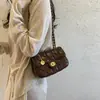 Bolso de Patrón de Rejilla 2026 Verano Retro Nuevo Estilo Bolso de Mujer de Moda Bolso Cruzado con Cadena Bolso Cuadrado Pequeño Popular de Moda