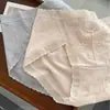 7333 Ropa Interior Femenina Cálida y Acogedora Otoño/Invierno con Abertura Alta de Encaje Estilo Palacio Francés Cintura Media-Alta, Algodón Puro Cepillado Cálido