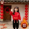 Conjunto de Ropa Festiva de Año Nuevo Estilo 2026, Conjunto de Dos Piezas de Moda con Forro Polar Rojo Festivo Otoño e Invierno para Actividades del Día de Año Nuevo