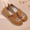 Novos sapatos de tecido leves e confortáveis estilo Pequim Antigo para mulheres, com sola macia, antiderrapantes, adequados para mães de meia-idade e idosas